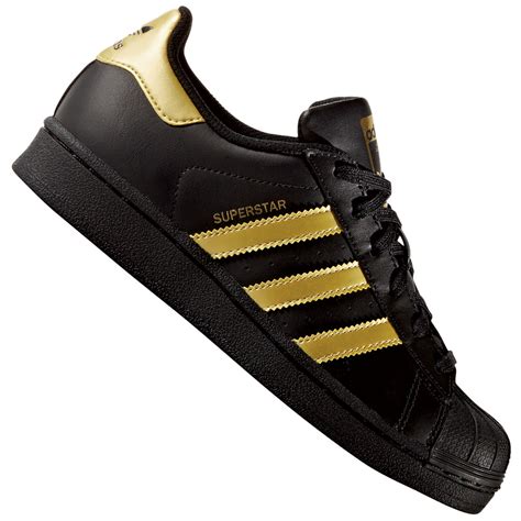 adidas damen superstar schwarz|Adidas gold metallic superstar.